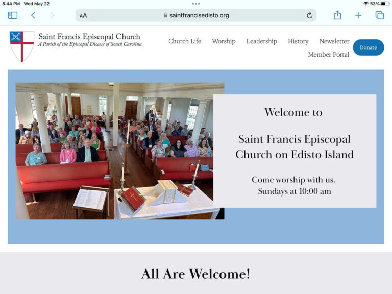The Episcopal Church on Edisto Becoming St. Francis Episcopal Church