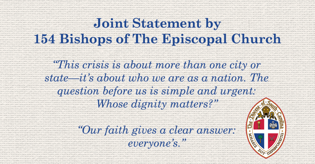 Joint Statement by 154 Bishops of The Episcopal Church