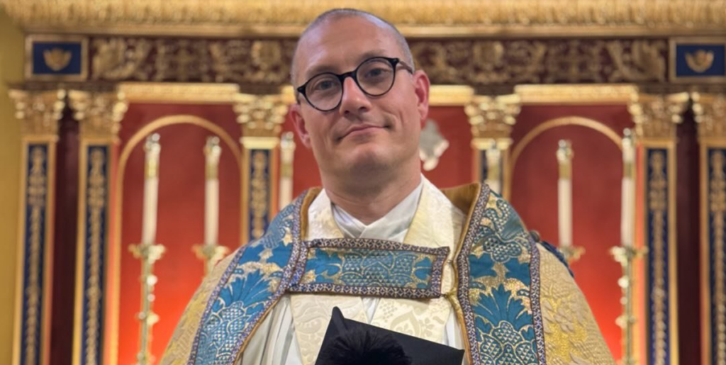 The Reverend Jordan Tredelman - Priest at the altar - Holy Communion, Charleston