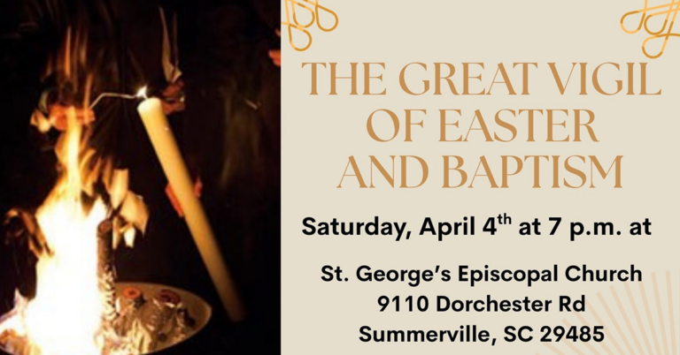 The Great Vigil of Easter offered by The Three Churches United in Summerville