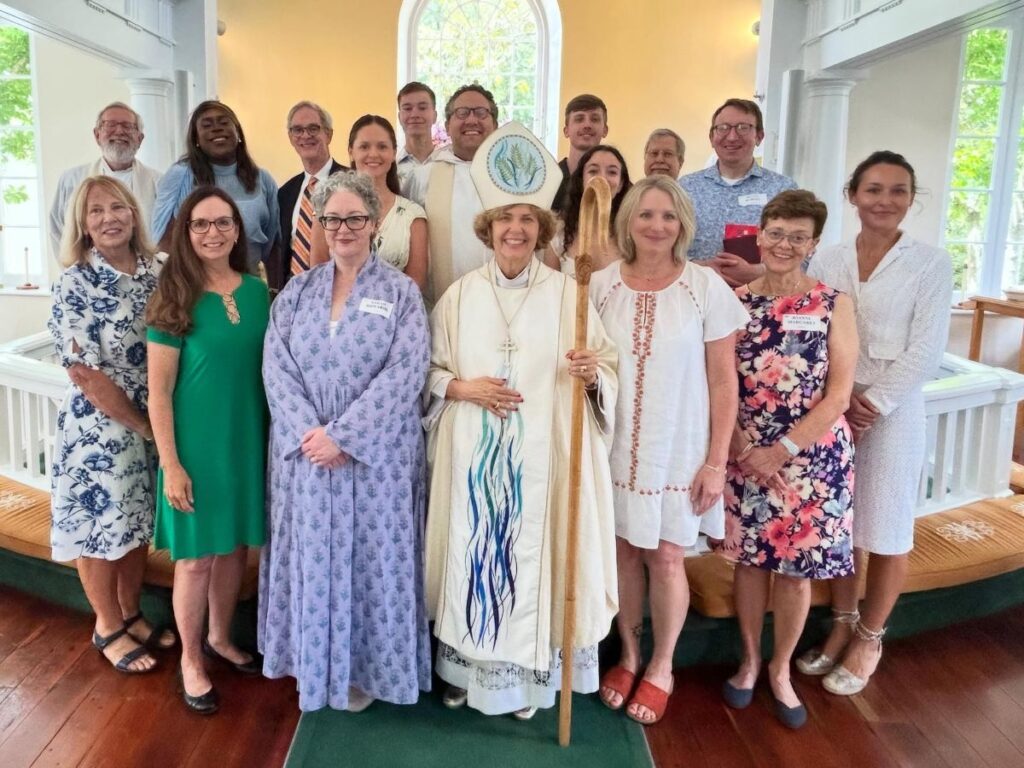 Bishop Ruth Woodliff-Stanley stands with those confirmed and received at visitation of St. Stephen's Charleston on May 10, 2026
