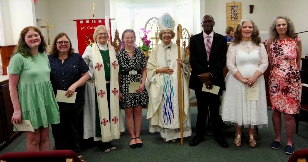 Bishop Ruth Woodliff-Stanley with confirmands at St. Catherine's, Florence on May 31, 2026