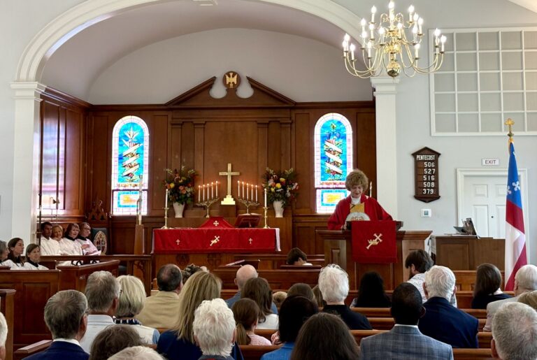 Bishop Ruth Woodliff-Stanley preaches at St. John's, Johns Island on May 24, 2026