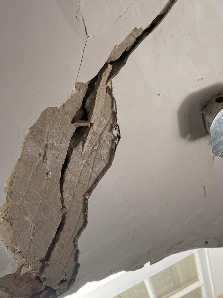 St. Stephen's Episcopal Church in St. Stephen South Carolina damage after truck struck the building